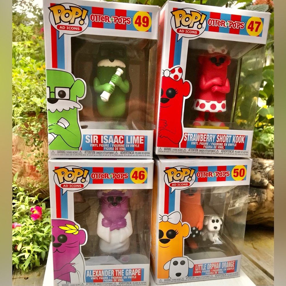 NEW 4 FUNKO Pop Ad Icons Otter Pops #46 #47 #49 #50 Collectible Vinyl Figure Toy